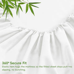 3 Piece Ultra Soft Bamboo Breathable Sheet Set -Hotel 2000TC Breathable Bed Sheets Set with 37 Centimetre Deep Pocket-Breatha
