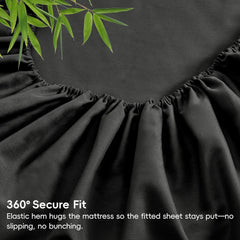 4 Piece Ultra Soft Bamboo Breathable Sheet Set -Hotel 2000TC Breathable Bed Sheets Set with 40 Centimetre Deep Pocket-Breatha