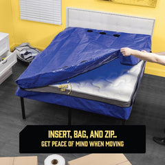 Mattress Bag Mattresses Protector Plastic Moving Storage Dust Cover Carry Bed Waterproof Zipper Packing Reusable Disposal, Ex