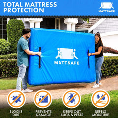 Waterproof Mattress Bag Mattresses Protector Plastic Moving Storage Dust Cover Carry Bed Zipper Packing Reusable Disposal, Ex