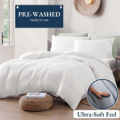 Hotel Soft Microfiber Duvet Cover Set-2000TC Quilt Cover Set & Pillowcases -1 Donna Cover Zipper Closure & 1 x Pillowcases-Br