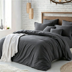 Hotel Soft Microfiber Duvet Cover Set-2000TC Quilt Cover Set & Pillowcases -1 Donna Cover Zipper Closure & 1 x Pillowcases-Br