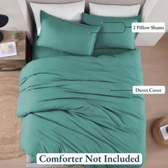 Hotel Soft Microfiber Duvet Cover Set-2000TC Quilt Cover Set & Pillowcases -1 Donna Cover Zipper Closure & 1 x Pillowcases-Br