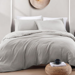 Hotel Soft Microfiber Duvet Cover Set-2000TC Quilt Cover Set & Pillowcases -1 Donna Cover Zipper Closure & 1 x Pillowcases-Br