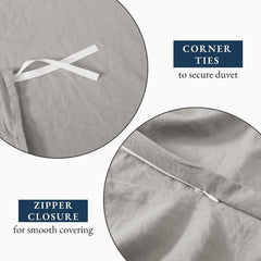 Hotel Soft Microfiber Duvet Cover Set-2000TC Quilt Cover Set & Pillowcases -1 Donna Cover Zipper Closure & 1 x Pillowcases-Br