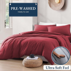 Hotel Soft Microfiber Duvet Cover Set-2000TC Quilt Cover Set & Pillowcases -1 Donna Cover Zipper Closure & 1 x Pillowcases-Br
