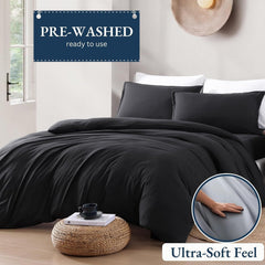 Hotel Soft Microfiber Duvet Cover Set-2000TC Quilt Cover Set & Pillowcases -1 Donna Cover Zipper Closure & 1 x Pillowcases-Br