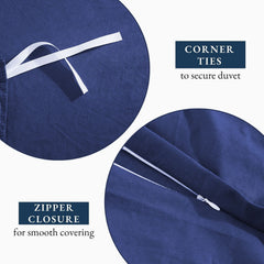 Hotel Soft Microfiber Duvet Cover Set-2000TC Quilt Cover Set & Pillowcases -1 Donna Cover Zipper Closure & 1 x Pillowcases-Br