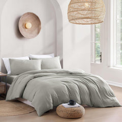 Hotel Soft Microfiber Duvet Cover Set-2000TC Quilt Cover Set & Pillowcases -1 Donna Cover Zipper Closure & 1 x Pillowcases-Br