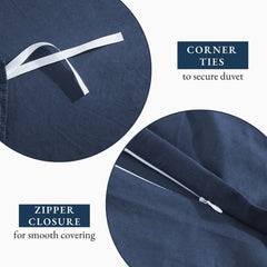 Hotel Soft Microfiber Duvet Cover Set-2000TC Quilt Cover Set & Pillowcases -1 Donna Cover Zipper Closure & 1 x Pillowcases-Br