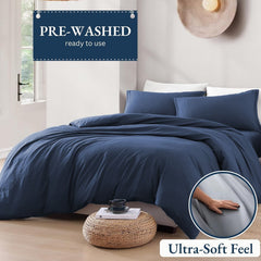 Hotel Soft Microfiber Duvet Cover Set-2000TC Quilt Cover Set & Pillowcases -1 Donna Cover Zipper Closure & 1 x Pillowcases-Br