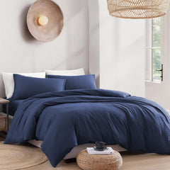 Hotel Soft Microfiber Duvet Cover Set-2000TC Quilt Cover Set & Pillowcases -1 Donna Cover Zipper Closure & 1 x Pillowcases-Br