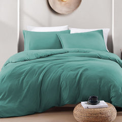 Hotel Soft Microfiber Duvet Cover Set-2000TC Quilt Cover Set & Pillowcases -1 Donna Cover Zipper Closure & 1 x Pillowcases-Br