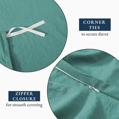 Hotel Soft Microfiber Duvet Cover Set-2000TC Quilt Cover Set & Pillowcases -1 Donna Cover Zipper Closure & 1 x Pillowcases-Br