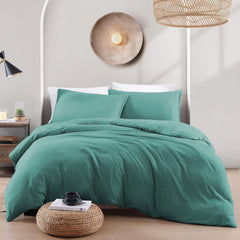 Hotel Soft Microfiber Duvet Cover Set-2000TC Quilt Cover Set & Pillowcases -1 Donna Cover Zipper Closure & 1 x Pillowcases-Br
