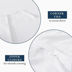 Hotel Soft Microfiber Duvet Cover Set-2000TC Quilt Cover Set & Pillowcases -1 Donna Cover Zipper Closure & 1 x Pillowcases-Br