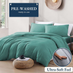 Hotel Soft Microfiber Duvet Cover Set-2000TC Quilt Cover Set & Pillowcases -1 Donna Cover Zipper Closure & 1 x Pillowcases-Br