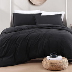 Hotel Soft Microfiber Duvet Cover Set-2000TC Quilt Cover Set & Pillowcases -1 Donna Cover Zipper Closure & 1 x Pillowcases-Br