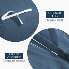 Hotel Soft Microfiber Duvet Cover Set-2000TC Quilt Cover Set & Pillowcases -1 Donna Cover Zipper Closure & 1 x Pillowcases-Br