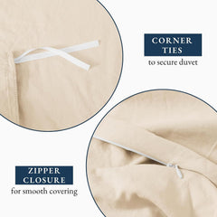 Hotel Soft Microfiber Duvet Cover Set-2000TC Quilt Cover Set & Pillowcases -1 Donna Cover Zipper Closure & 1 x Pillowcases-Br