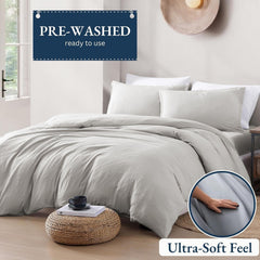Hotel Soft Microfiber Duvet Cover Set-2000TC Quilt Cover Set & Pillowcases -1 Donna Cover Zipper Closure & 1 x Pillowcases-Br