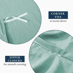 Hotel Soft Microfiber Duvet Cover Set-2000TC Quilt Cover Set & Pillowcases -1 Donna Cover Zipper Closure & 1 x Pillowcases-Br