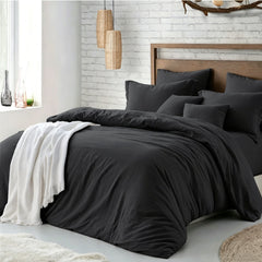 Hotel Soft Microfiber Duvet Cover Set-2000TC Quilt Cover Set & Pillowcases -1 Donna Cover Zipper Closure & 1 x Pillowcases-Br