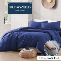 Hotel Soft Microfiber Duvet Cover Set-2000TC Quilt Cover Set & Pillowcases -1 Donna Cover Zipper Closure & 1 x Pillowcases-Br