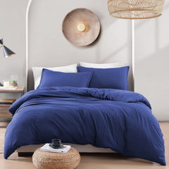 Hotel Soft Microfiber Duvet Cover Set-2000TC Quilt Cover Set & Pillowcases -1 Donna Cover Zipper Closure & 1 x Pillowcases-Br
