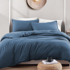 Hotel Soft Microfiber Duvet Cover Set-2000TC Quilt Cover Set & Pillowcases -1 Donna Cover Zipper Closure & 1 x Pillowcases-Br