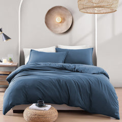 Hotel Soft Microfiber Duvet Cover Set-2000TC Quilt Cover Set & Pillowcases -1 Donna Cover Zipper Closure & 1 x Pillowcases-Br
