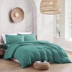 Hotel Soft Microfiber Duvet Cover Set-2000TC Quilt Cover Set & Pillowcases -1 Donna Cover Zipper Closure & 1 x Pillowcases-Br