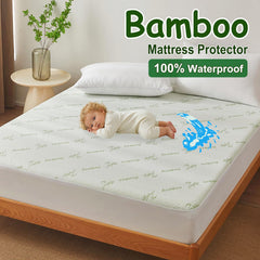 100% Waterproof King Single Mattress Protector, Breathable Mattress Cover King Single Size Bed, 3D Air Fabric Cooling Bed Pad