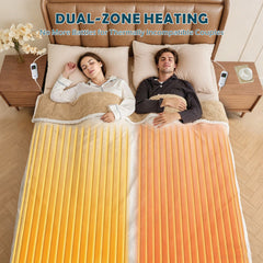 Heated Mattress Pad - Bedding Electric Blanket with 9 Heat Setting & 9-Hour Auto Off, Heated Mattress Pad-Machine Washable Fully Fitted Heating Pad with Overheat Protection , 800GSM Non Woven Fabric-fitted sheet cover(Queen)