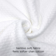 Waterproof Bamboo Pillow Protector Cover, 100% Bug Water Proof Zippered Pillow Cases Standard/Queen Size ( 2 Pack,White,48cm x 74cm)