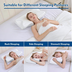 Cervical Neck Pillow for Neck Pain Relief, 2 in 1 Ergonomic Orthopedic Bed Pillow for Sleeping, Memory Foam Pillows for Side,