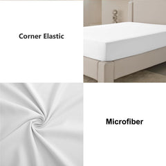 Hotel Quality Fitted Sheet - 1 Piece Fitted Sheet  -Breathable Bedding - Wrinkle, Fade, Stain Resistant- 16inch/40cm Deep Poc
