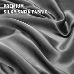 Art Silk Satin Sheet Set Hotel 4 Pieces Fitted/Flat Sheet Bedding Set-Luxury Soft Silky Sheets for Hair and Skin, Similar to 