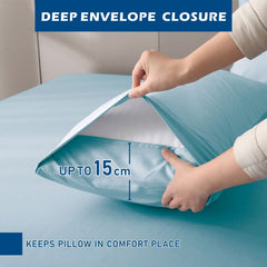 3 Piece Hotel Bamboo Cooling Sheet Set -Ultra Soft 2000TC Breathable Bed Sheets Set with 37 Centimetre Deep Pocket-Cooling Sh