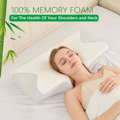 Cervical Neck Pillow for Neck Pain Relief, 2 in 1 Ergonomic Orthopedic Bed Pillow for Sleeping, Memory Foam Pillows for Side,