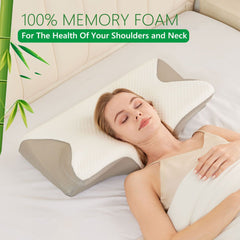 Cervical Neck Pillow for Neck Pain Relief, 2 in 1 Ergonomic Orthopedic Bed Pillow for Sleeping, Memory Foam Pillows for Side,