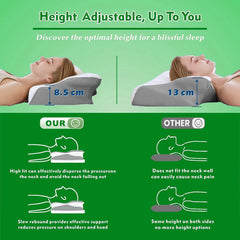 Cervical Neck Pillow for Neck Pain Relief, 2 in 1 Ergonomic Orthopedic Bed Pillow for Sleeping, Memory Foam Pillows for Side,