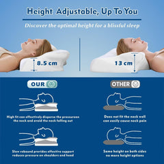 Bamboo Cervical Pillow for Neck and Shoulder Pain Relief Ergonomic Bed Pillow, Cooling Ergonomic Memory Foam Pillow Butterfly
