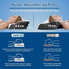 Bamboo Cervical Pillow for Neck and Shoulder Pain Relief Ergonomic Bed Pillow, Cooling Ergonomic Memory Foam Pillow Butterfly