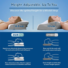 Bamboo Cervical Pillow for Neck and Shoulder Pain Relief Ergonomic Bed Pillow, Cooling Ergonomic Memory Foam Pillow Butterfly