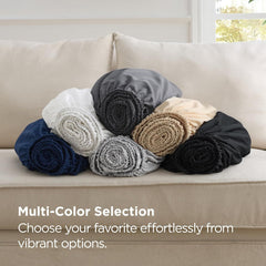 2000TC Hotel Quality Fitted Sheets - 2 Piece Fitted Sheets  -Breathable Bedding - Wrinkle, Fade, Stain Resistant- 16inch/40cm