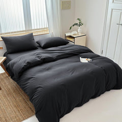 Hotel Soft Microfiber Duvet Cover Set-2000TC Quilt Cover Set & Pillowcases -1 Donna Cover Zipper Closure & 1 x Pillowcases-Br