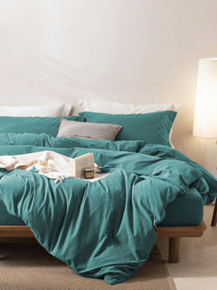 Hotel Soft Microfiber Duvet Cover Set-2000TC Quilt Cover Set & Pillowcases -1 Donna Cover Zipper Closure & 1 x Pillowcases-Br