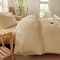 Hotel Soft Microfiber Duvet Cover Set-2000TC Quilt Cover Set & Pillowcases -1 Donna Cover Zipper Closure & 1 x Pillowcases-Br