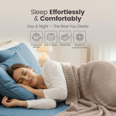 Hotel Quality Fitted Sheet - 1 Piece Fitted Sheet  -Breathable Bedding - Wrinkle, Fade, Stain Resistant- 16inch/40cm Deep Poc